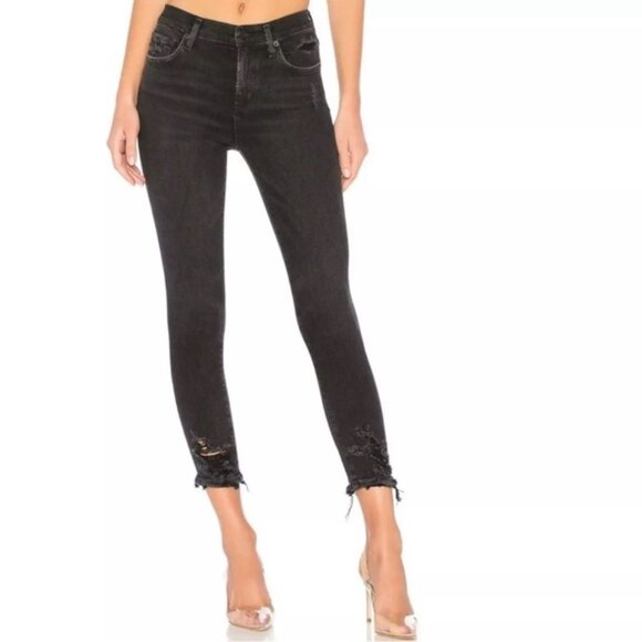 NWT AGOLDE SOPHIE HighRise Skinny Crop Temple Jeans Distressed A018C-844 Size 26 - Picture 3 of 16